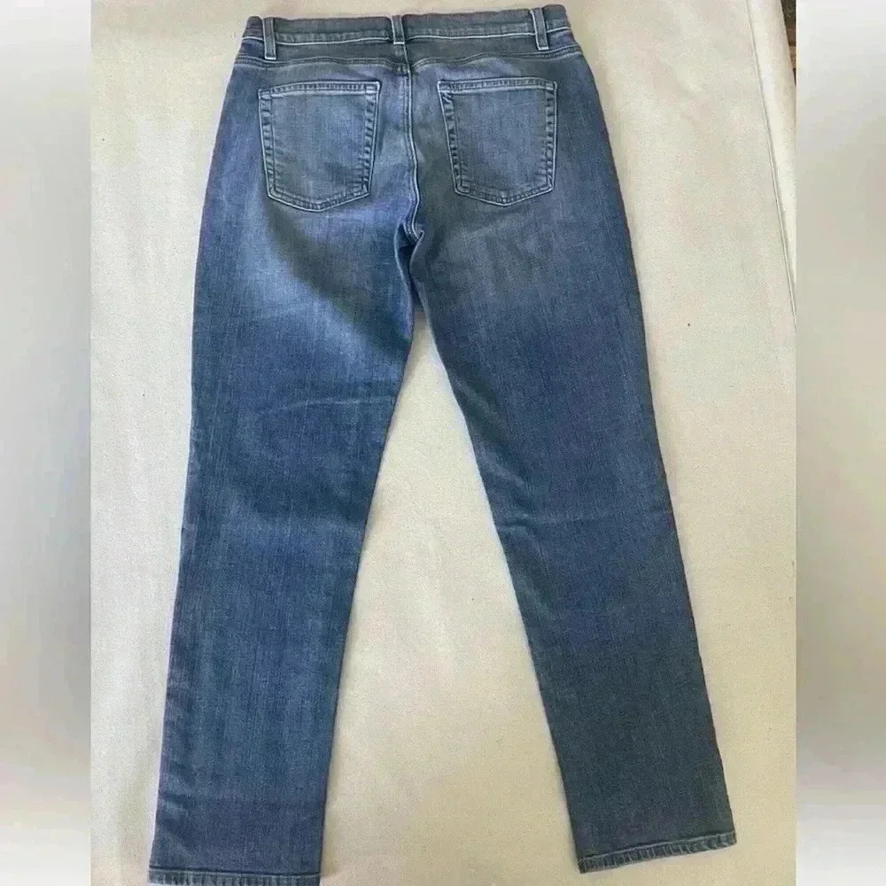 Eileen Fisher Womens Size 4 Straight Leg Stretch Denim Blue Ankle Jeans 28x28 - Picture 4 of 11
